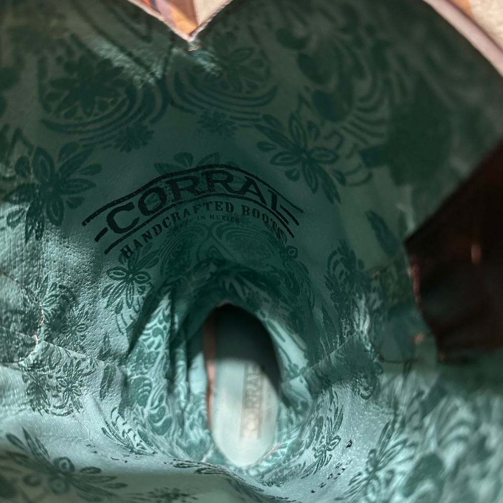 Corral Teal Handcrafted Boots - Picture 8 of 10
